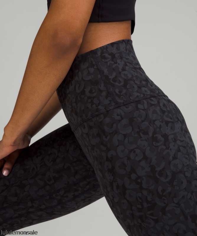Lululemon Damen DELULU201 | Ausrichten Hochhausernte 23 Tiefe Kohle Multi